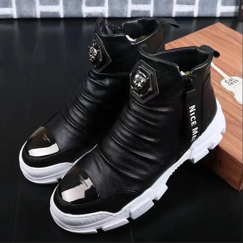 Best quality brand Breathable mesh Step shoes Men casual shoes printed designer fashion Classic high top shoe with size 38-44