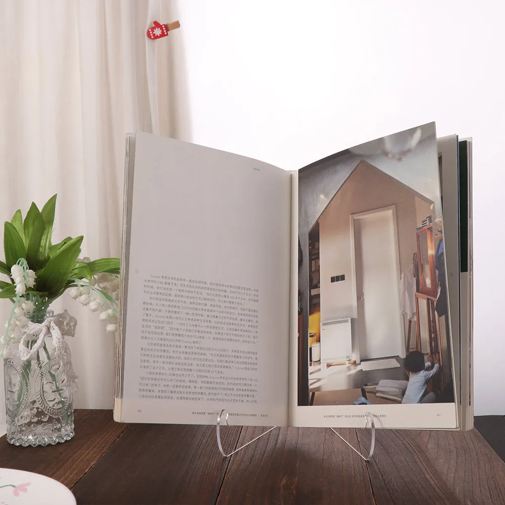 Tablet Holder Acrylic Flat Plate Stand Clear 60-Degree Angle Display Easel Stand Back Multipurpose Book Stand Displaying