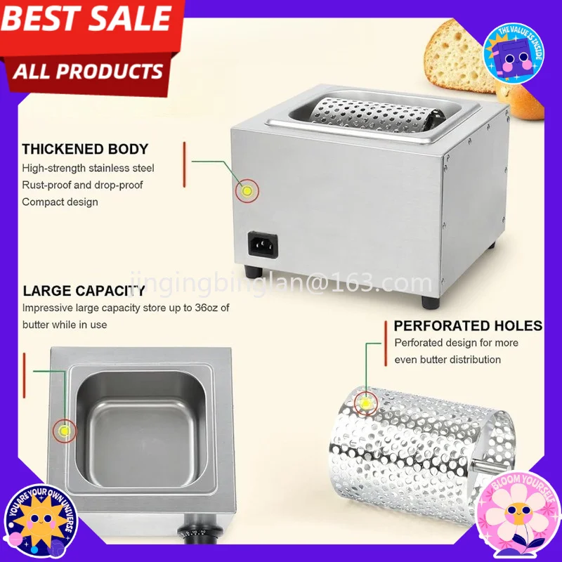 Manufacturer's hot-selling electric heating butter roller melting machine stainless steel tools street stall DIY mold applicator