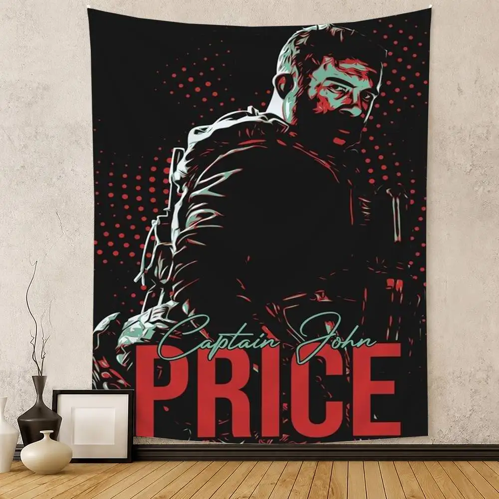 Captain J-John P-Price Flag Digital Printing Banner for Garage Wall Out Door Decoration