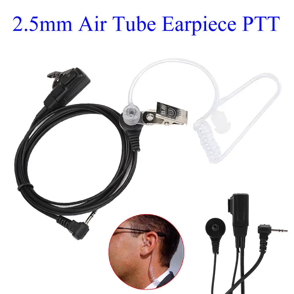 1Pin 2.5mm Covert Acoustic Air Tube Earpiece PTT For  Motorola radio EM1000 EM1000R EM1010TPR EM1020R