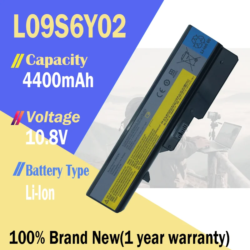 Batería L09S6Y02 de 48Wh para Lenovo IdeaPad G460 G470 G570 G560 V360 V370 V470 Z370 Z460 Z465 Z570 L09C6Y02 L09M6Y02