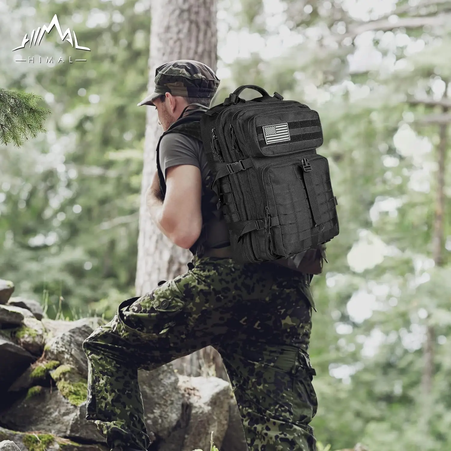 Military Tactical Backpack - Large Army 3 Day Assault Pack Molle Bag Rucksack,40L