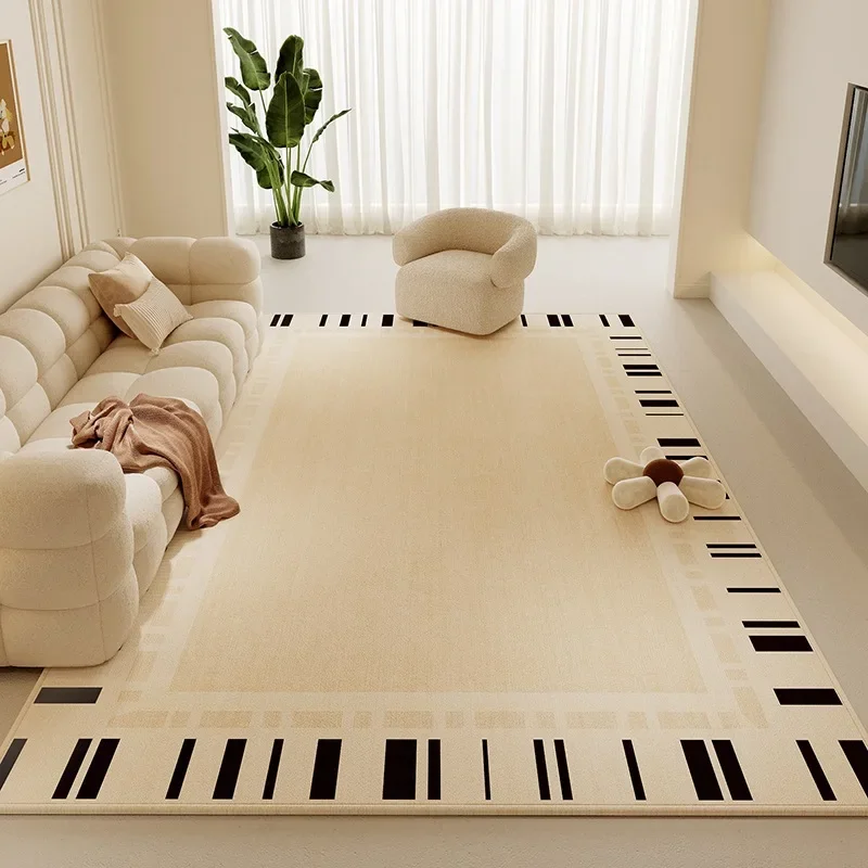 Cream Style Carpets for Living Room Large Area Bedroom Washable Decor Carpet Thick Plush Lounge Floor Mat Fluffy Soft Study Rug