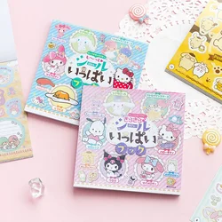 Sanrio Cute Girl Heart My Melody Cinnamoroll Kuromi Sticker Book Handbook Material Diy Sticker Sparkling Sticker Kawaii