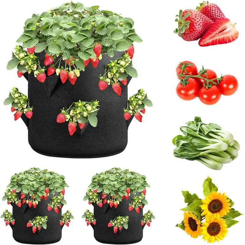 Thickened Growing Bag Grow Bags with Handle Foldable Breathable Vegetable Potatoes Flower Plant Pots Home Gardening Tools 1pcs