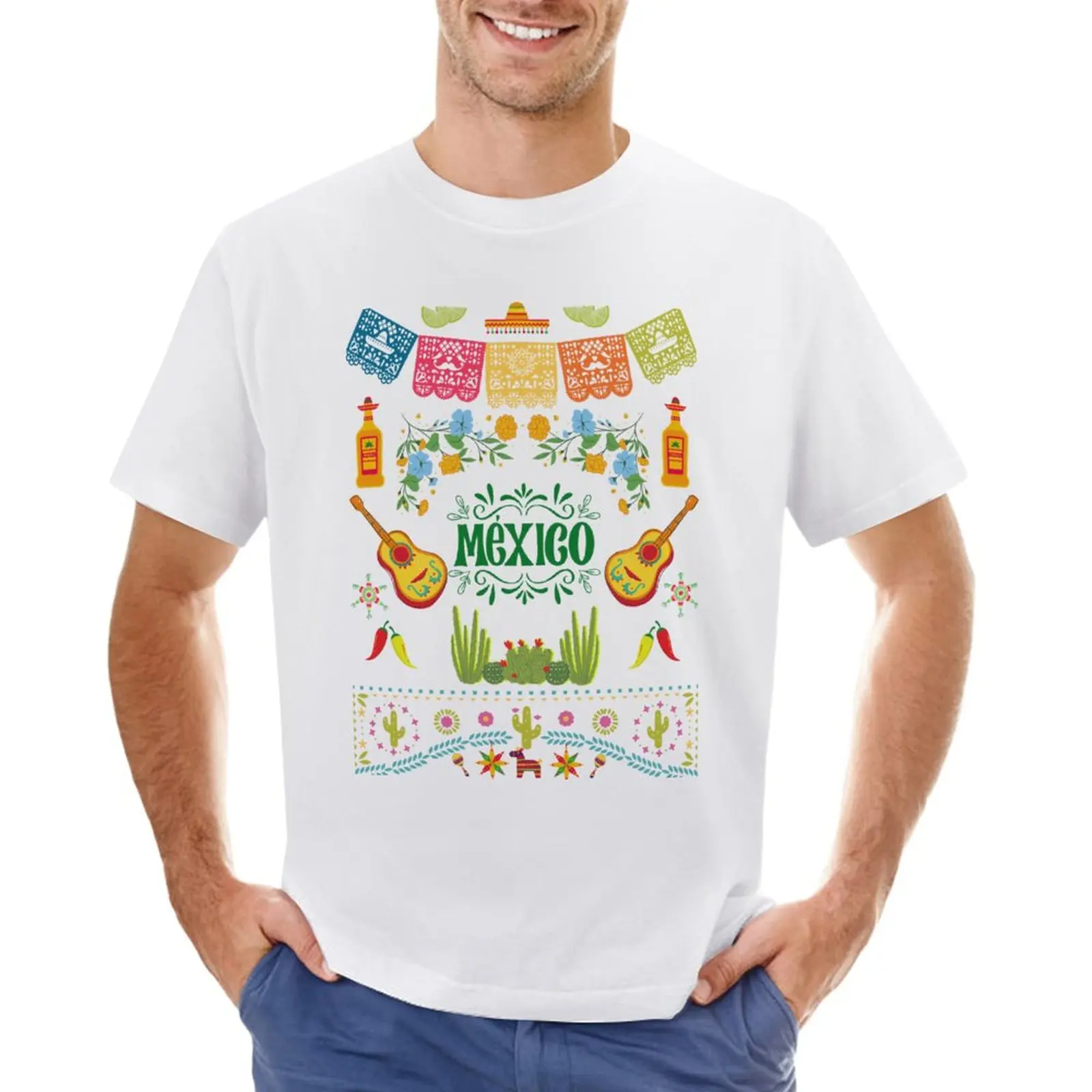 Mexico City T-Shirt Day of The Dead Summer Man Clothes Shirts Graphic Tees Woman Mens T Shirt Ropa Hombre Camisetas Tops