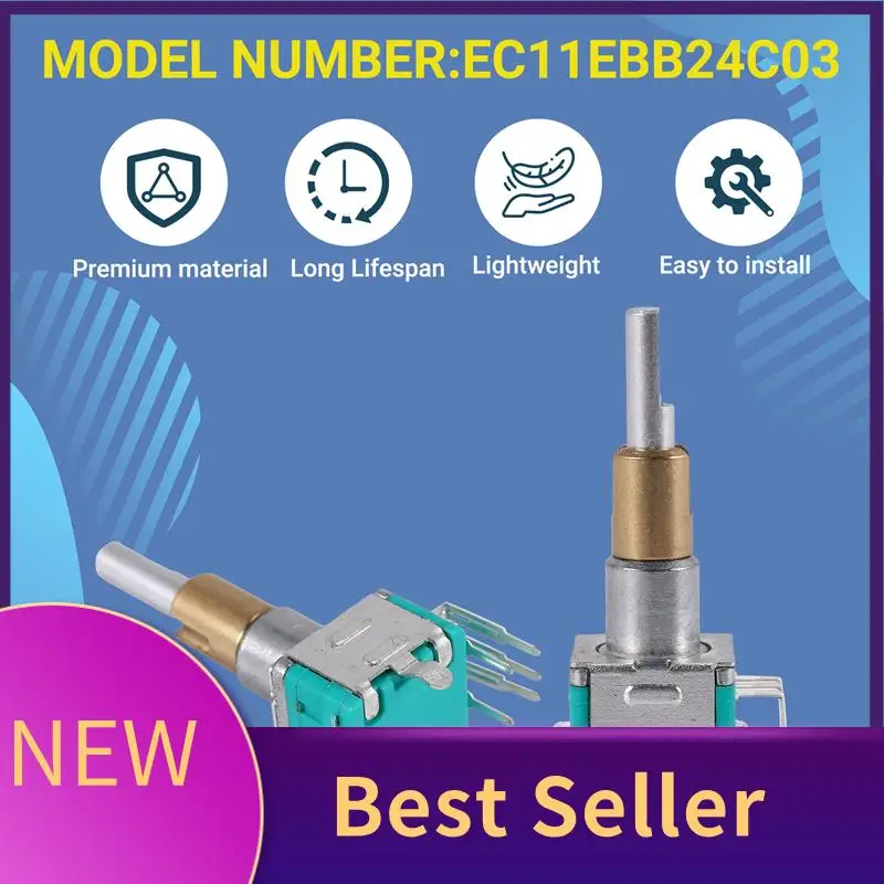 

ABHI-EC11EBB24C03 Двухосевой энкодер с переключателем 30, номер позиционирования 15, ручка точки импульса, 25 мм