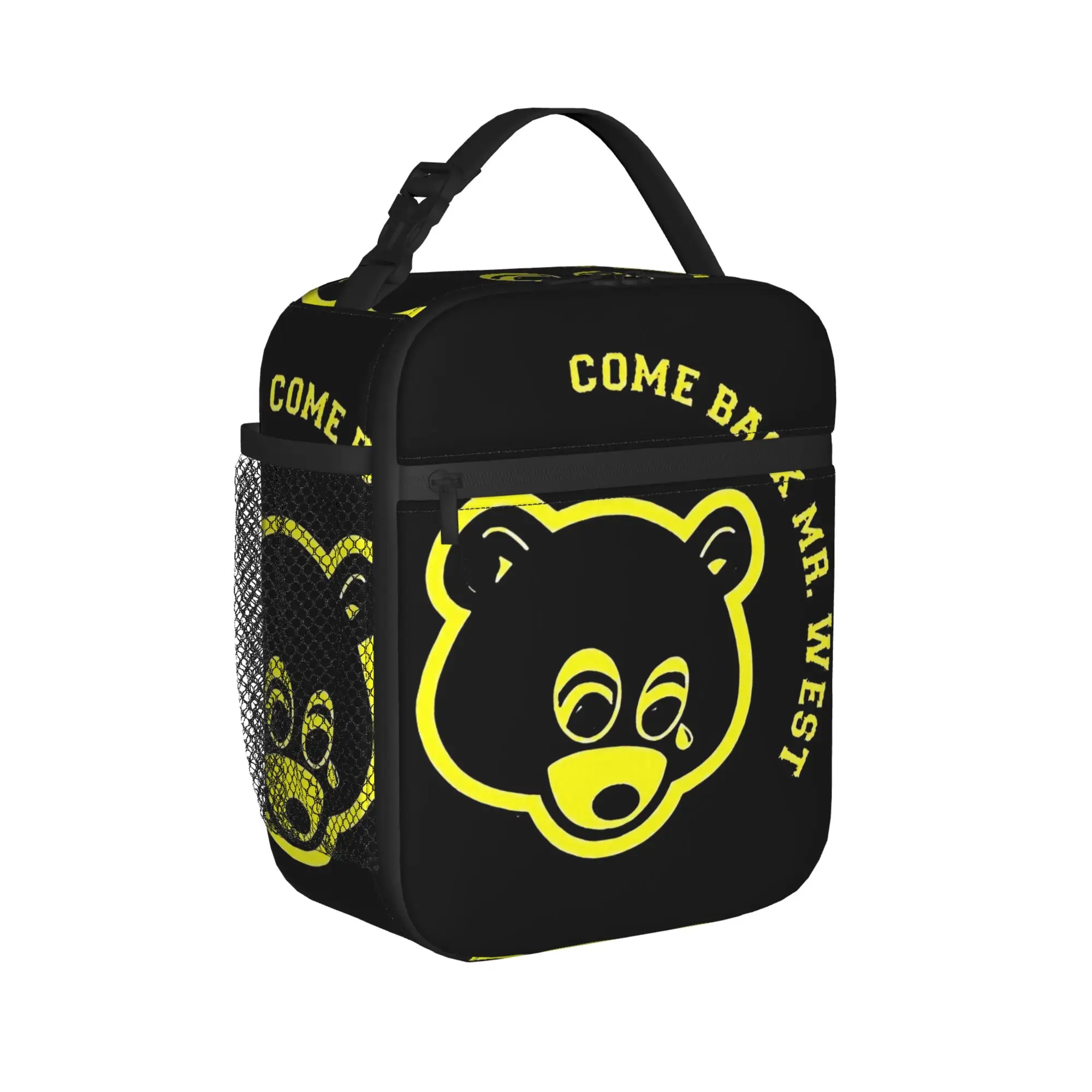 Kanye West Insulated Lunch Bags Thermal Bag Reusable,Lunch Container Rock Rapper High Capacity Tote Lunch Box Girl Boy School