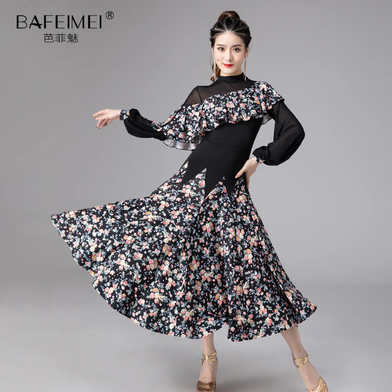 

2022 Newest Ballroom Dance Competition Dress Waltz Dresses Standard Women 9017