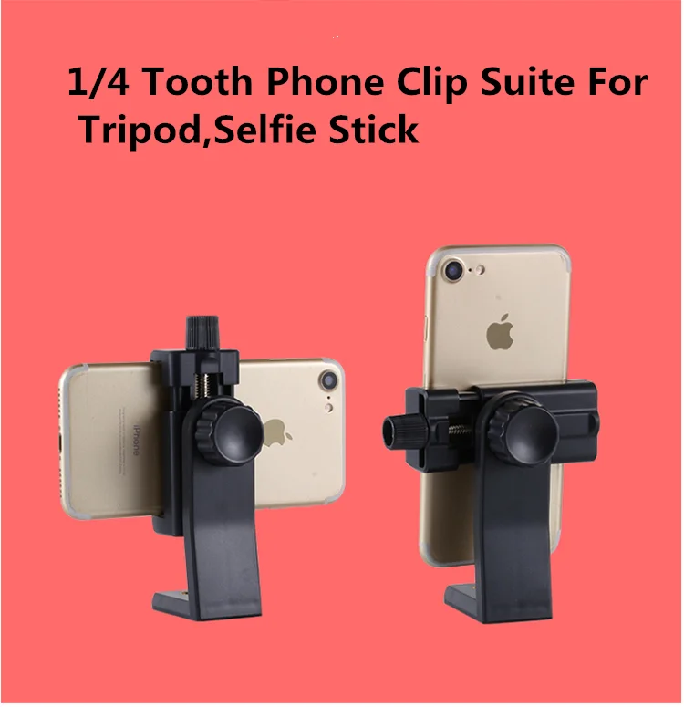 Phone Tripod Holder Mount Head 1/4\