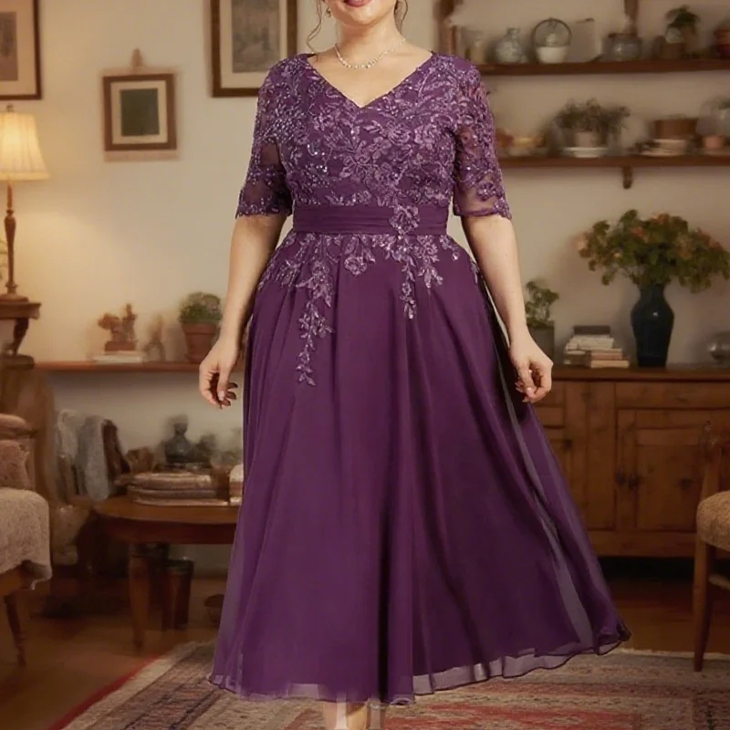 Vestidos para madre de novia, vestidos de fiesta de boda de media manga para mujer, bata de playa de gasa de verano personalizada