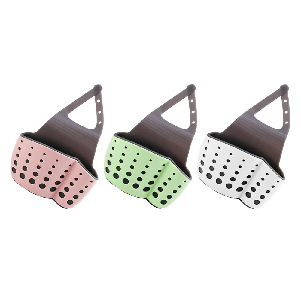 

3Pcs Dual-Layer Hanging Sink Basket Organizer for Kitchen Draining Sponges Washcloths Cleaning Balls Soap Accessories