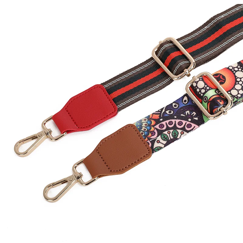 Bag Straps Wide Shoulder Strap Stylish Ethnic Style Handle Bag Strap For Women bag Removable Adjustable DIY Shoulder Accessories