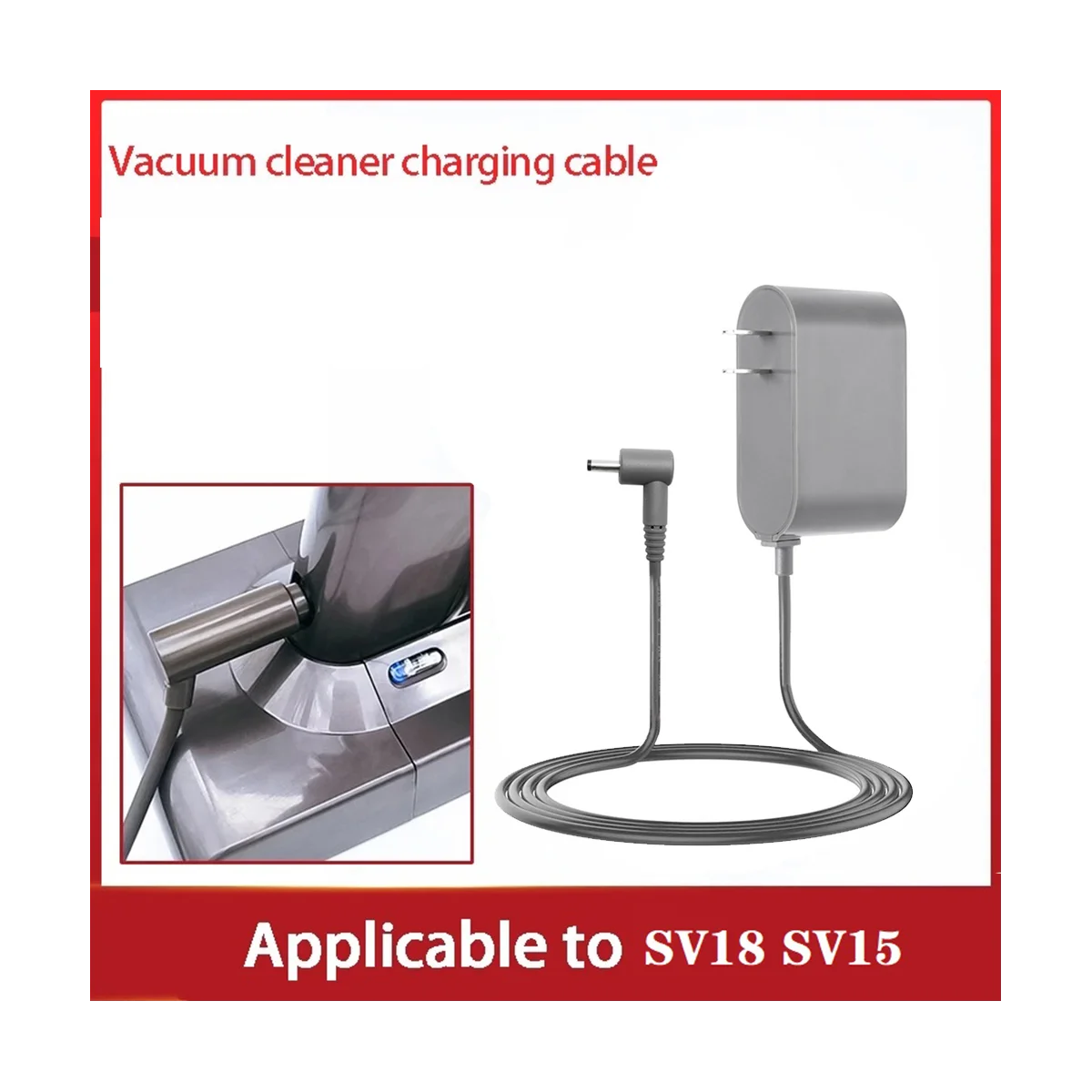 Carregador para aspirador Dyson, adaptador de energia da bateria, 1.8M, US Plug, SV18, SV15, 21.75V, 1.1A, 1.8