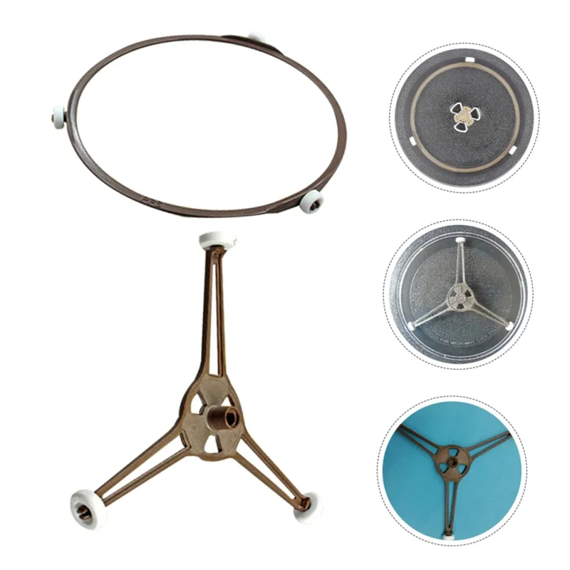 JDZD Cincin Rol Pelat Microwave Dudukan Meja Putar Kokoh untuk Distribusi Panas Merata Pemasangan Mudah Aksesori Oven Microwave