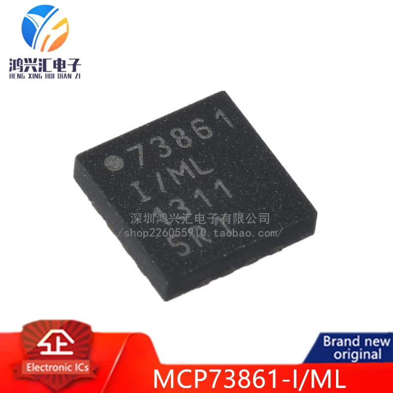 100% original MCP73861-I/ML 73861-I/ML Linear Battery Charger Controller Li-Ion/Li-Pol 1200mA 4.1V/4.2V 16-Pin QFN EP Tube