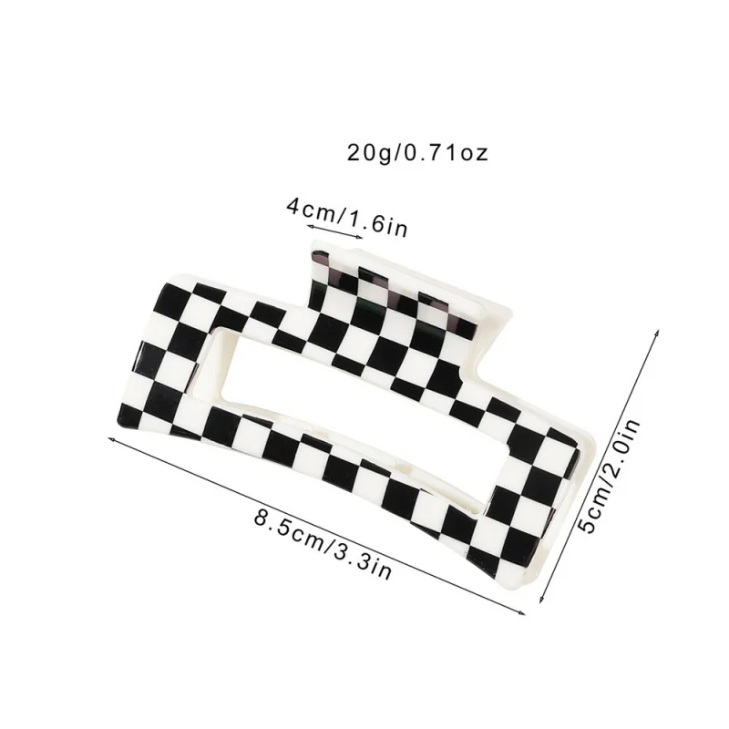 Black and White Plaid High-End Simple Bun Hair Tie