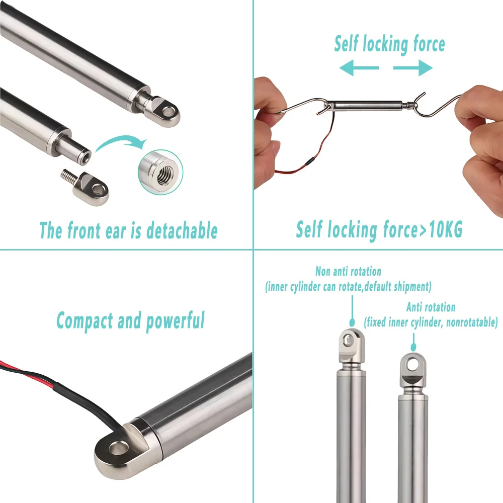 8 مللي متر مصغرة قلم تلسكوبي نوع المحرك الخطي الكهربائي 30/50/80 مللي متر مع الحد حامي 6 فولت أقصى حمولة 3 كجم للمنازل الذكية