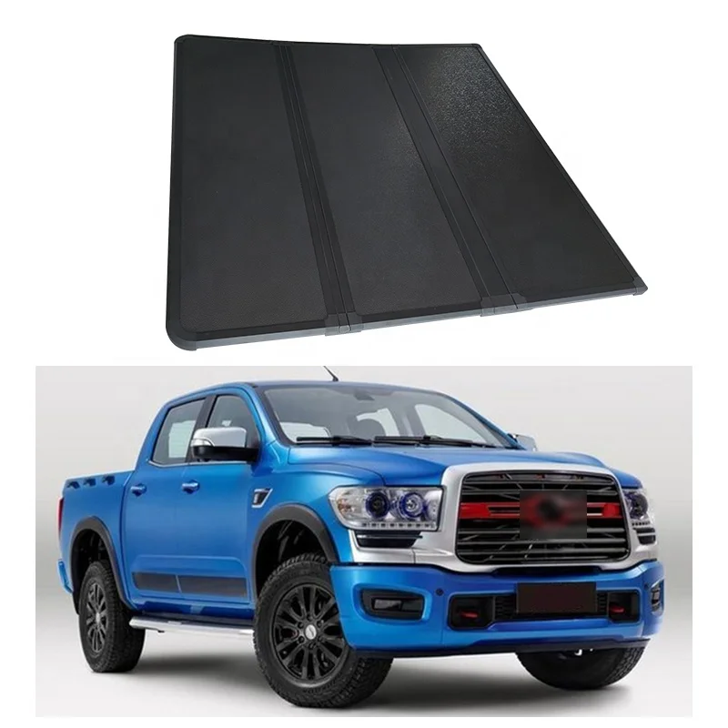

Top Quality Aluminum Hard Retractable Pickup Bed Cover Three Folds Tonneau Cover for ZhongXing Terralord