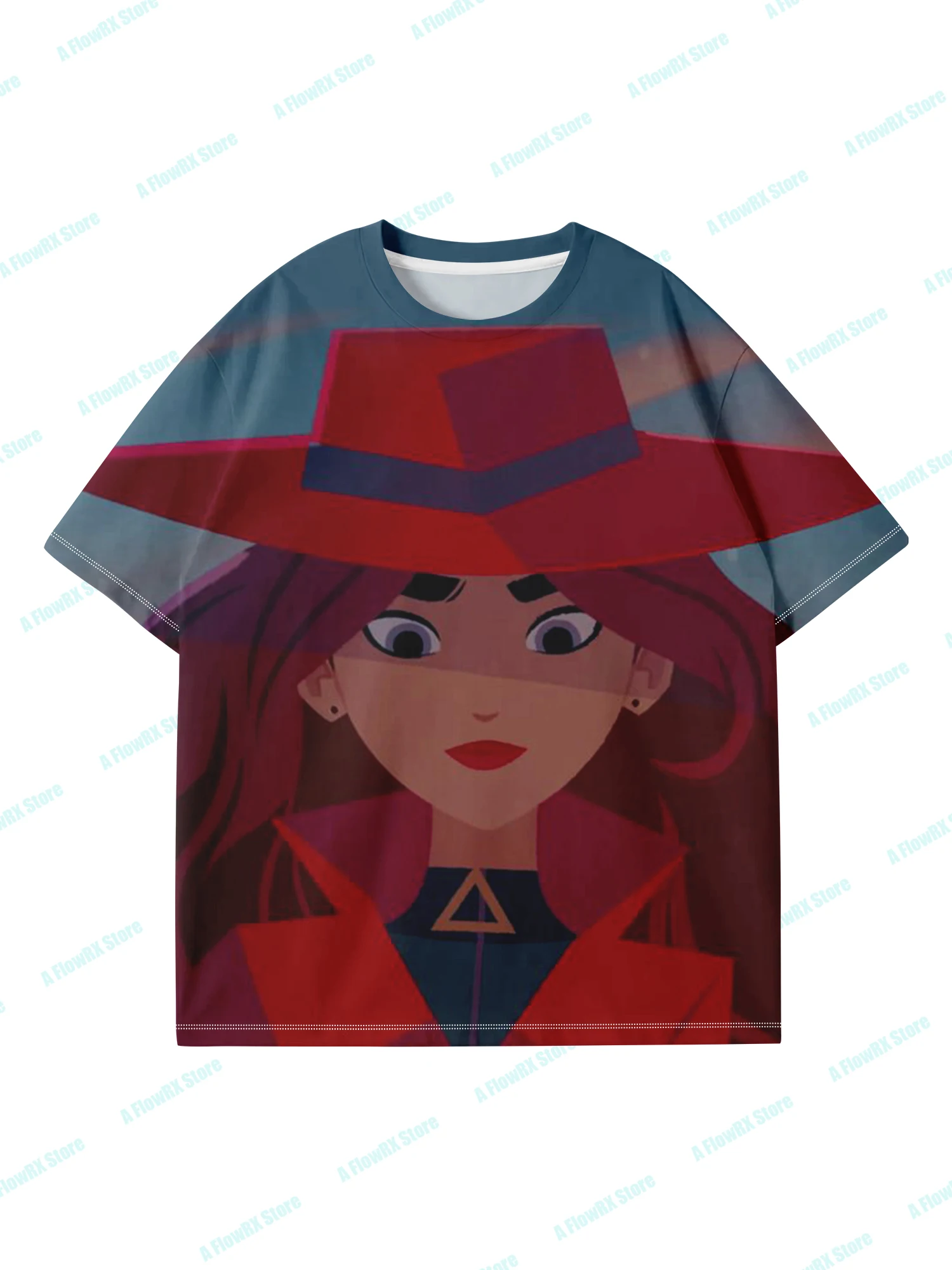 

Футболки с 3D-принтом Carmen Sandiego, идеально подходящие для повседневного использования на открытом воздухе, подходят для мужчин, женщин, взрослых и детей, летние дышащие, удобные