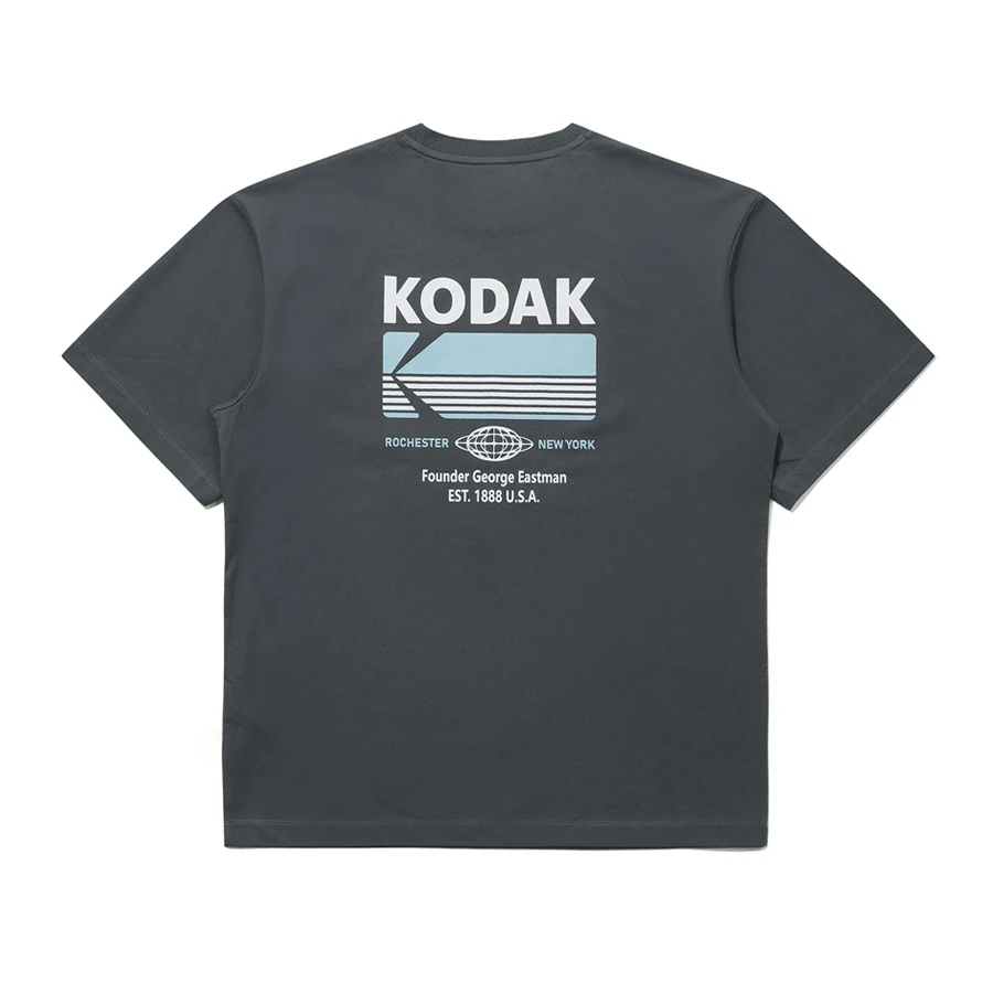 2026 New Korean Version Printed Men's Women's T-Shirt Kodak Summer Tshirt Unisex Comfortable Loose-Fit and Minimalist Style Tops