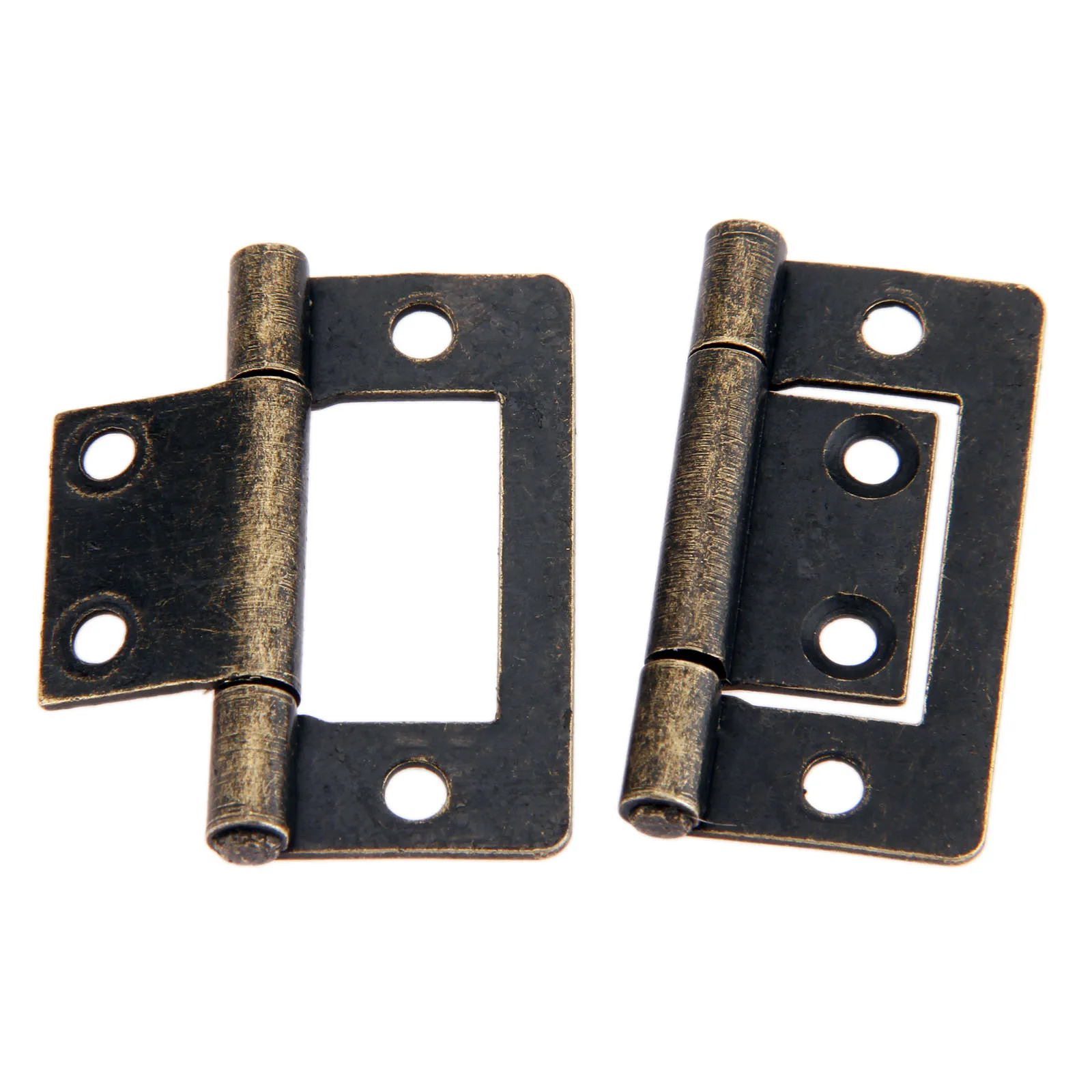 2PCS Antique Bronze Hinges With Screws Zinc Alloy For Suitcase Wardrobe Cabinet Vintage Jewelry Chest Home Decorative 38*20mm