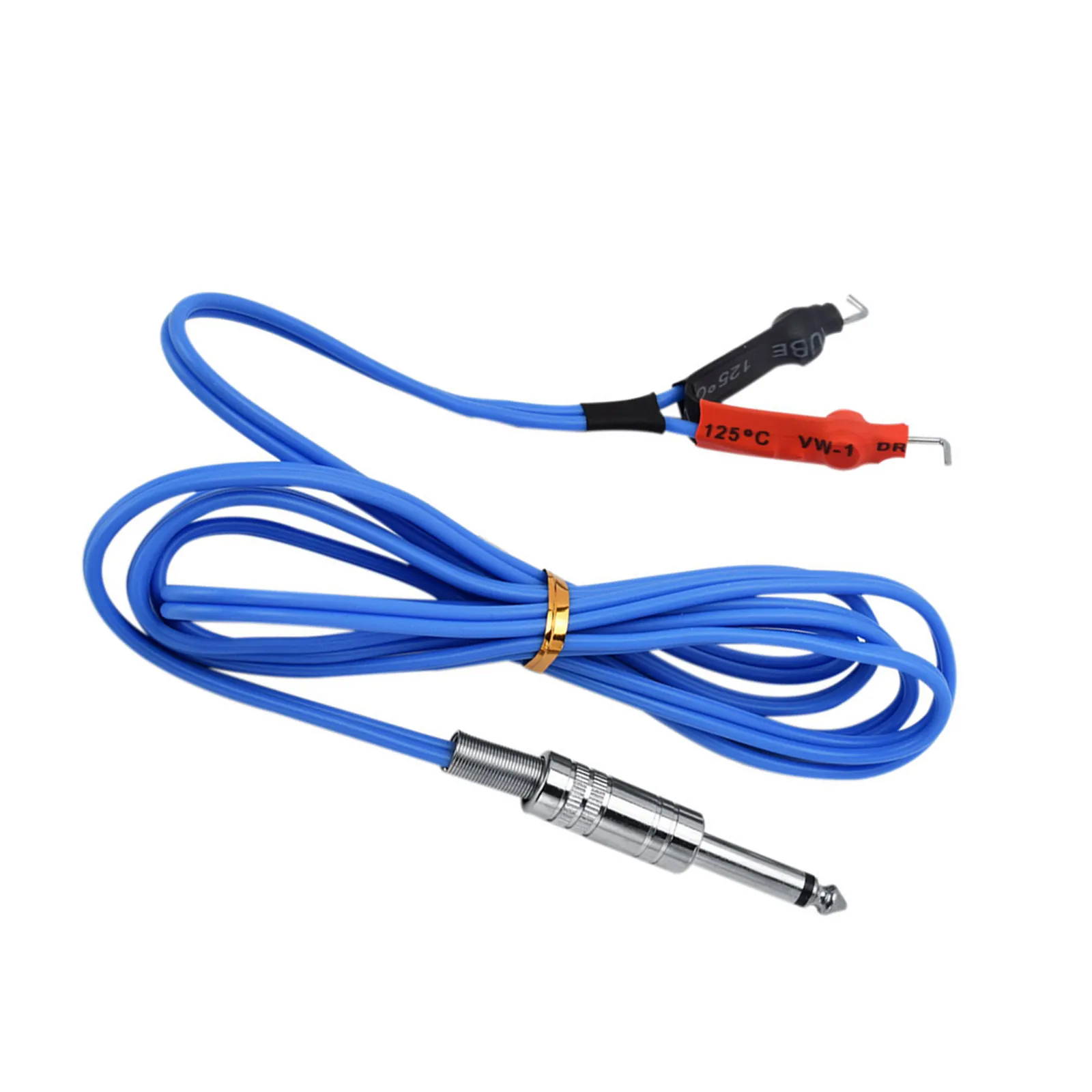 

1Pcs Steel Plate Tattoo Machine Clip Cord Silicone Fireproof Flexible Cable High Resistance Clip Cords for Power Supply