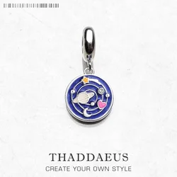 Galaxy Dangle Charm Lucky Pendant Women Men 2024 Summer 925 Sterling Silver Stylised Fine Jewelry