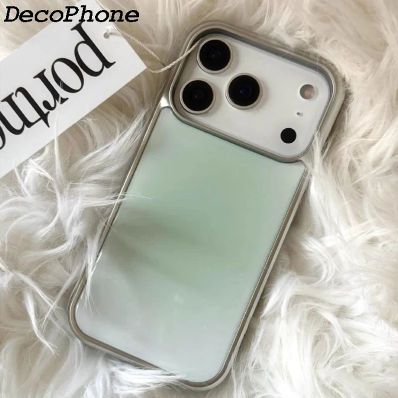 Herbst/Winter Minimalistisches Frisches Mintgrünes Koreanisches INS Süßes Handyhülle für iPhone 17 AIR 16 15 14 13 12 11 Pro Max Plus Y2K Cover