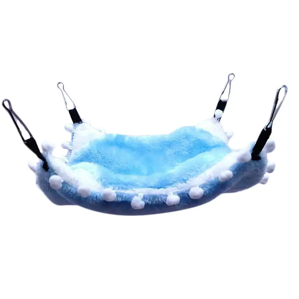Cozy Plush Hammock for Small Animals Hamster Nest Bed Warm Mat Bedding for Cage Under Chair Use