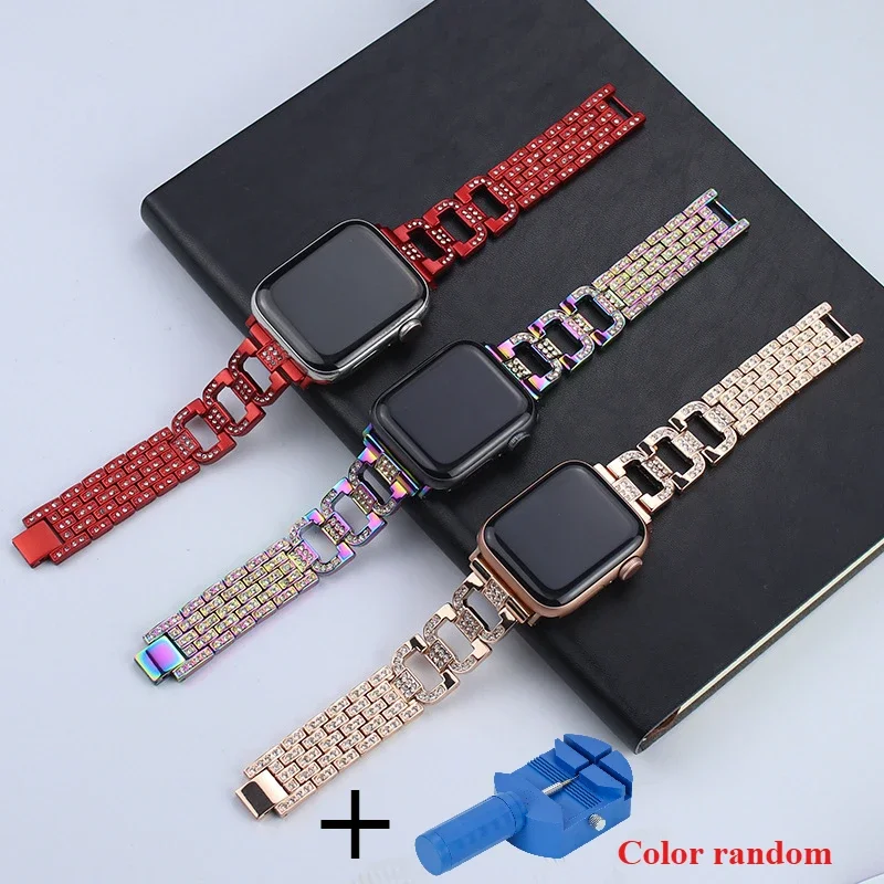 

Fashion Diamond Accessories Bracelet for Apple Watch 9 8 7 6 5 4 3 10 Ultra Band 42mm 44mm 45mm 46mm 38mm 49mm Strap Accessories