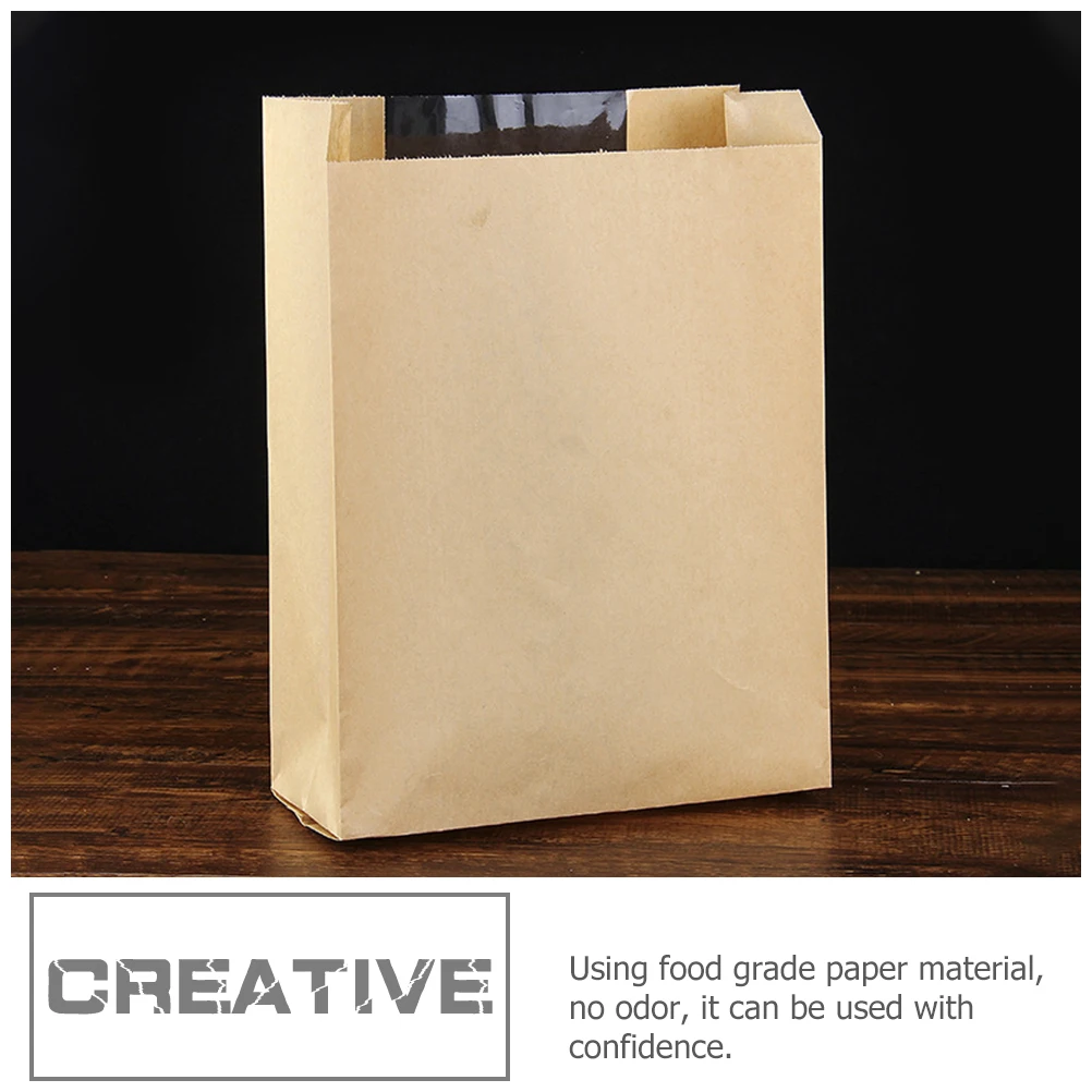 

50 Pcs Bread Packaging Paper Bag Household Baking Bags Treat Bags Multi Function Cookie Bag Holders Kitchen Bar Supplies