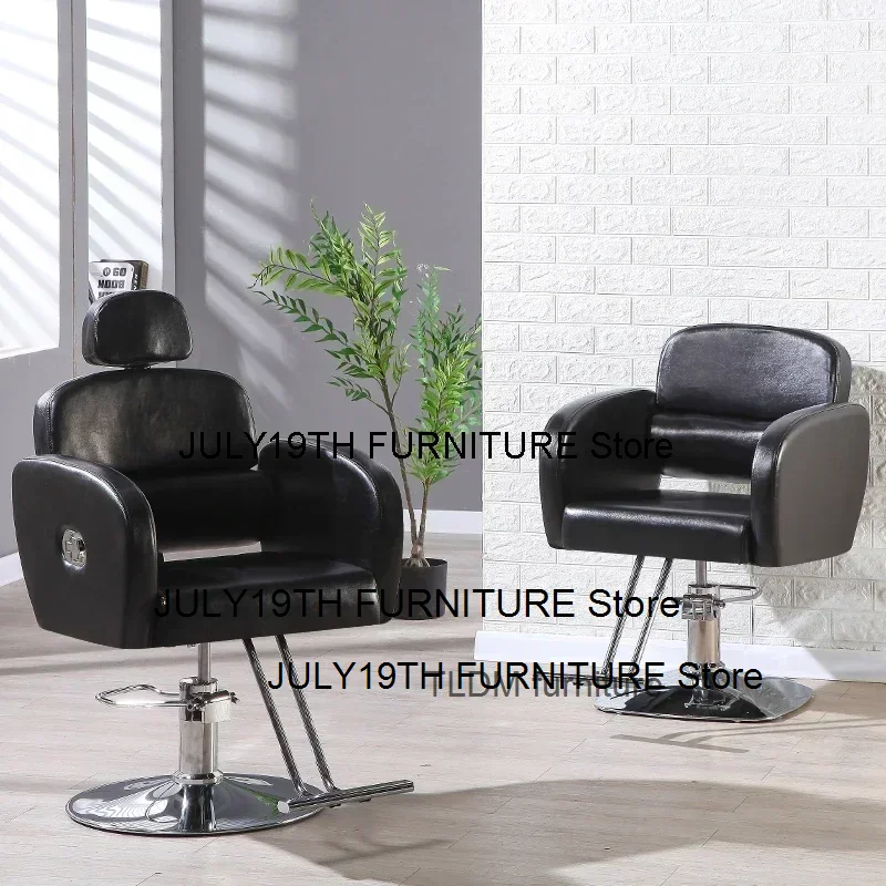 Swivel Ergonomic Barber Chairs Office Hairdressing Luxury Professional Barber Chairs Recliner Cadeira Salon Furniture HD50BC