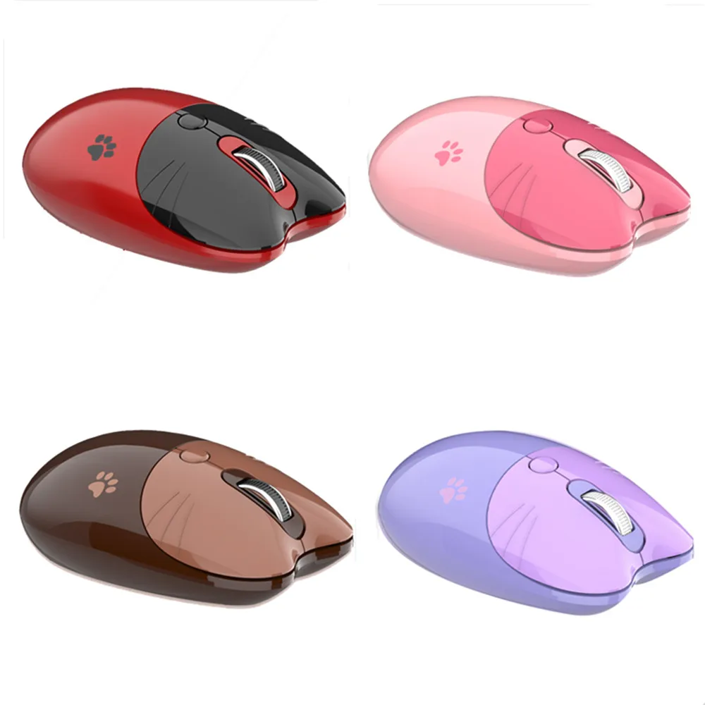 Paw prints Wireless Mouse  2.4G  Bluetooth-compatible  cute   For  Laptop PC Silent  USB Portable Mice