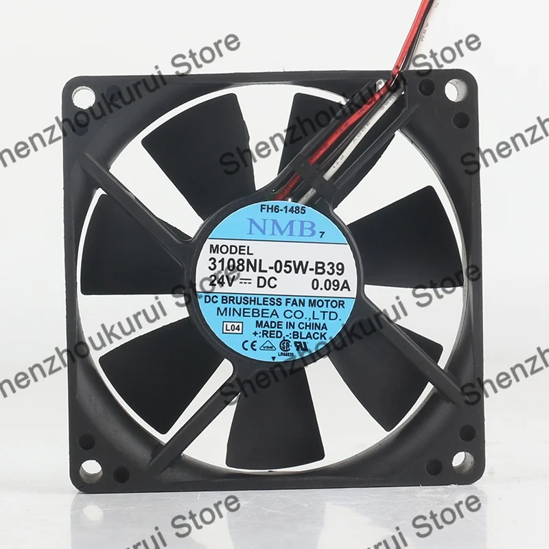 8CM Original NMB 3108NL-05W-B39 8020 24V 0.09A 80X80X20MM three-wire silent double ball bearing frequency converter cooling fan