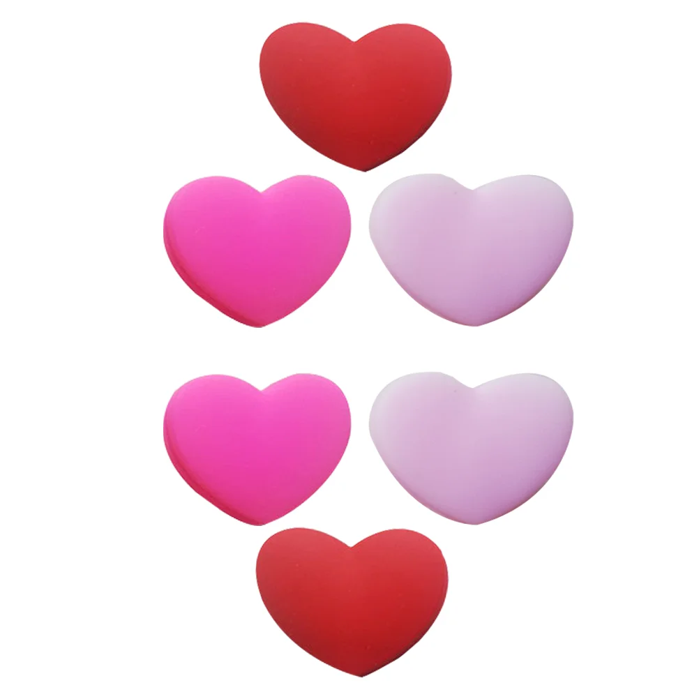 6 Pcs Tennis Shock Absorber Racket Vibration Reduction Accessories Round Heart Shape Dampener Accessory Silica Gel Silicon