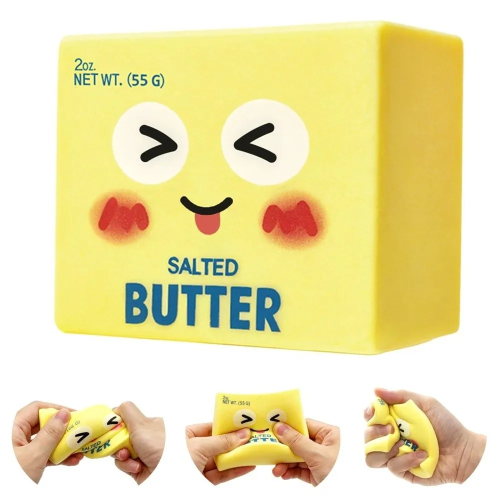 PU Foam Expression Butter Squishy High Elastic Slow Rising Squishy Stress Non Sticky Butter Shape Butter Stick Squishy