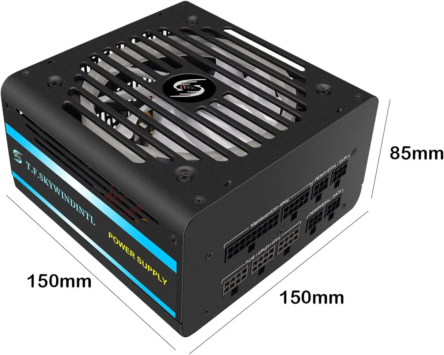 مصدر طاقة 700 واط RGB وحدات كاملة ATX Gaming PSU جهد كامل نشط PFC مع مروحة FDB لخادم الكمبيوتر المكتبي