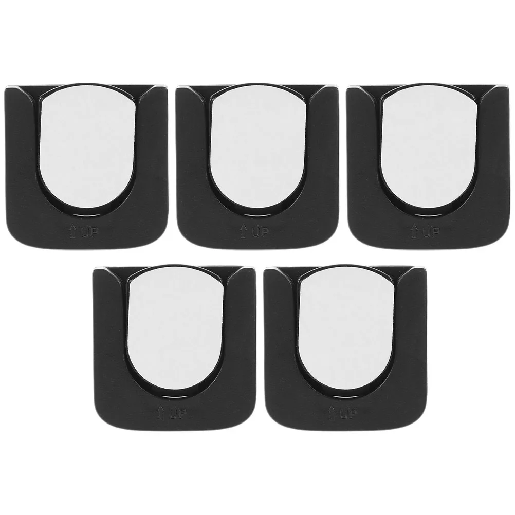 

5pcs Magnetic Wall Mount Remote Holder Black Ac Controller Organizer Storage Rack For Home Hotel Kitchen Bathroom