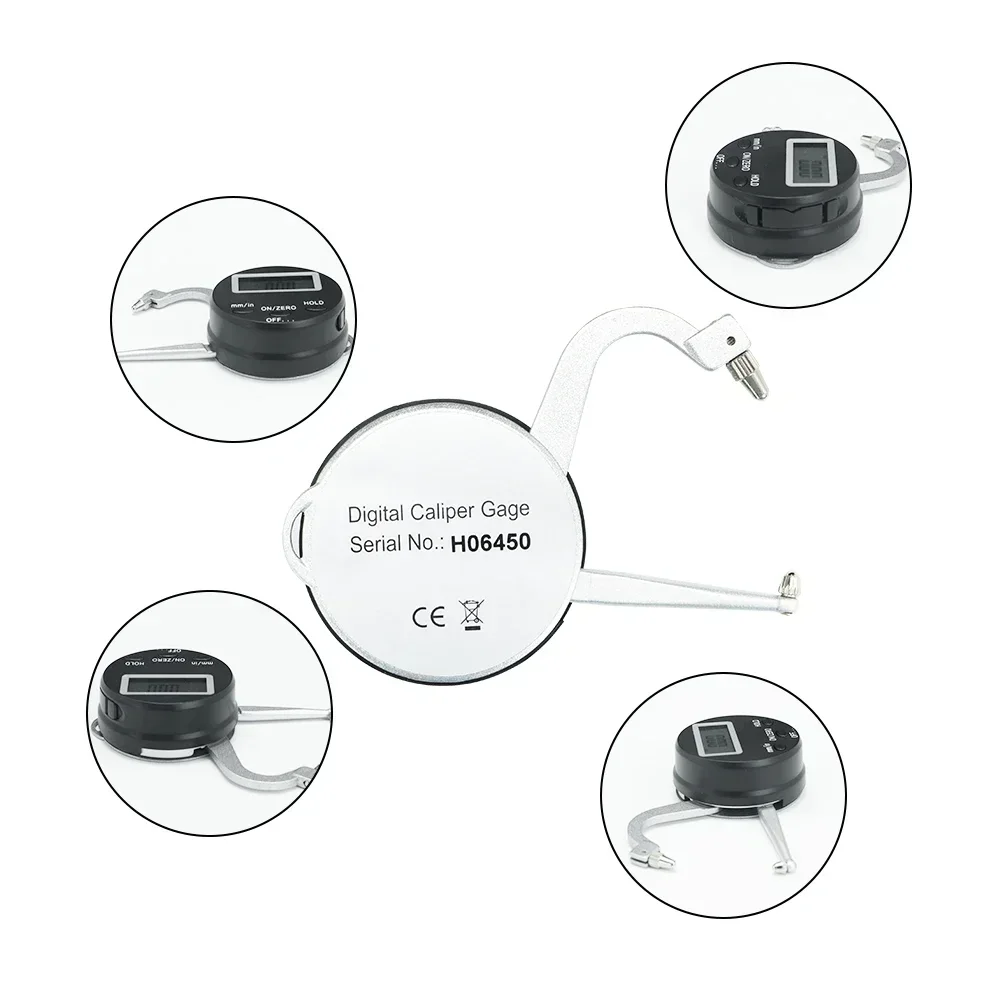 Pengukur ketebalan kaliper luar Digital, meteran pengukur ketebalan Digital 0.01mm 0-25mm untuk ketebalan tabung/pelat baja/lensa