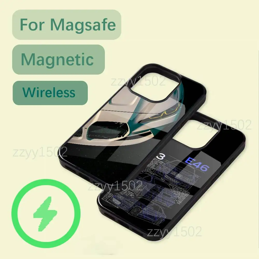 

Cool E46 M3 B-Bmw-ES Cars Phone Case For iPhone 17,16,15,14,13,12,11,Pro,Max,Plus,Mini,SE4,E Magsafe Wireless Charging