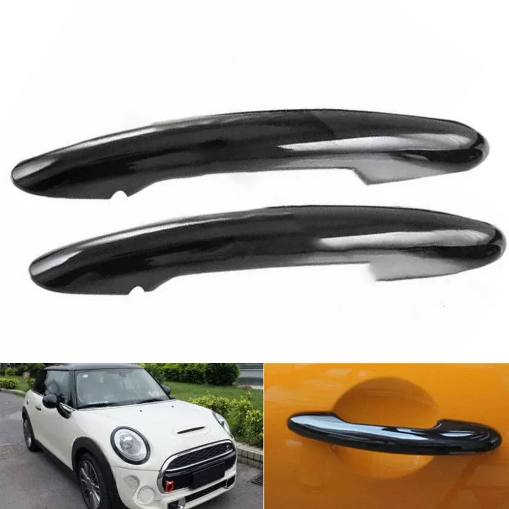 Give Your For MINI a Premium Look with Glossy Black Door Handle Cover Trim Compatible with F54 F55 F56 F57 F60