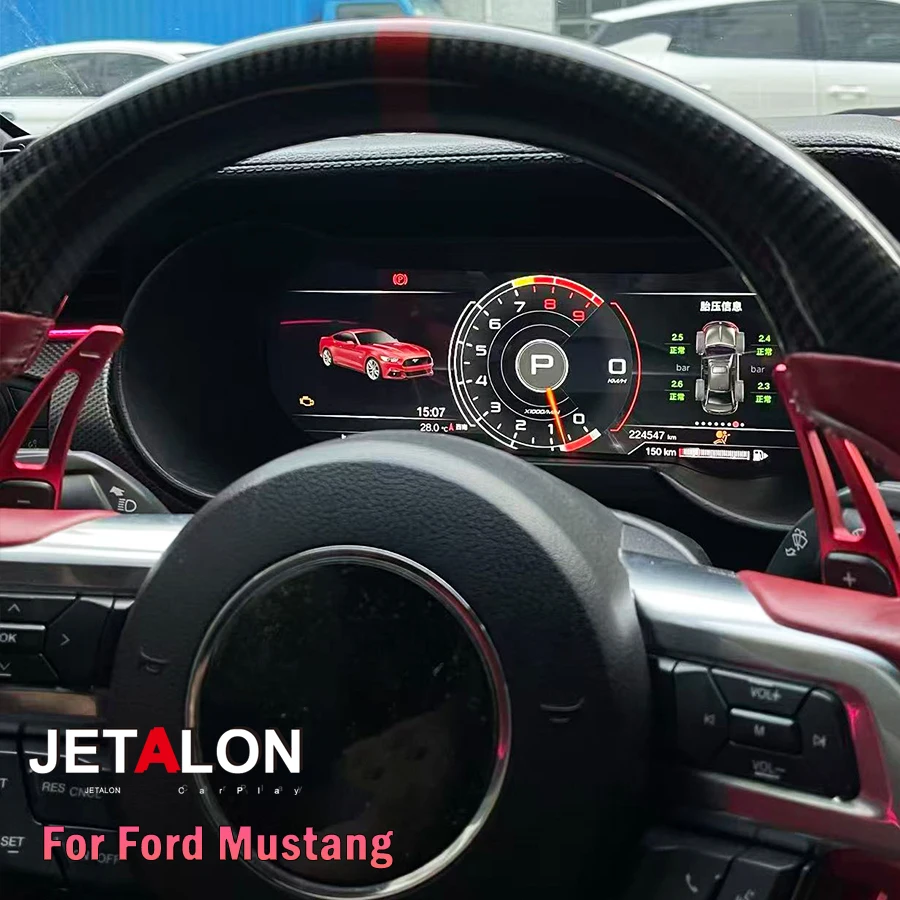 

12.3inch Car Instrument Screen For Ford Mustang 2014-2018 Display Virtual Cockpit Dashboard Car Video Player Smart Cluster