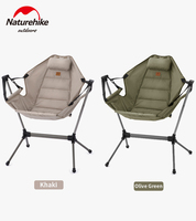 Naturehike KR YL11 Outdoor Folding Rocking Chair Adjustable Angle Portable Fishing Comfortable Leisure Deck Seat With Pillow