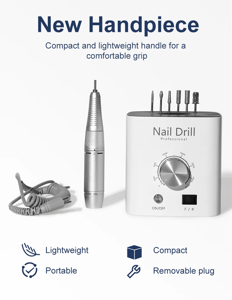 2026 New Arrival Acrylic Nail Drill Machine Electric Manicure Pedicure Machine Portable Nail Drill