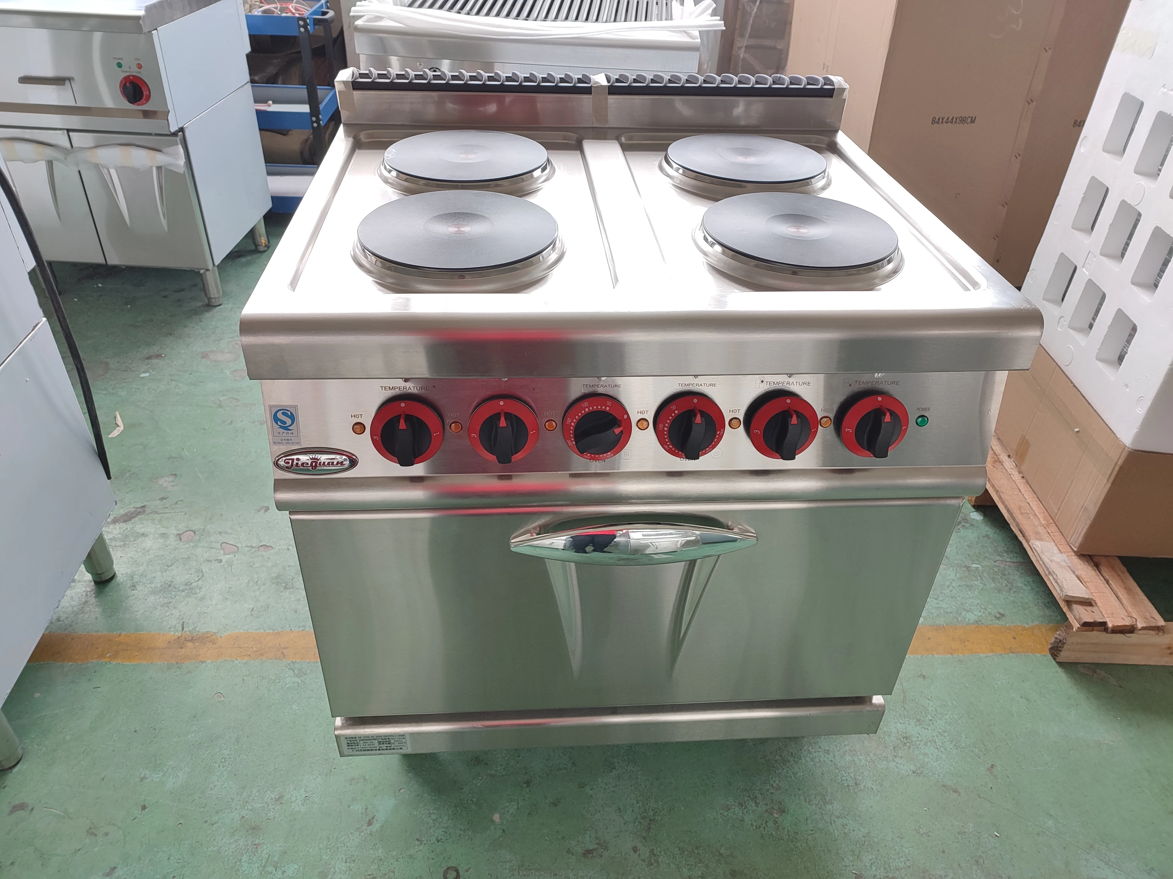 High quality electric range Hot cooker with 4 hot plate / Electric 4 Hot Plate Stove with Oven For restaurant hotel