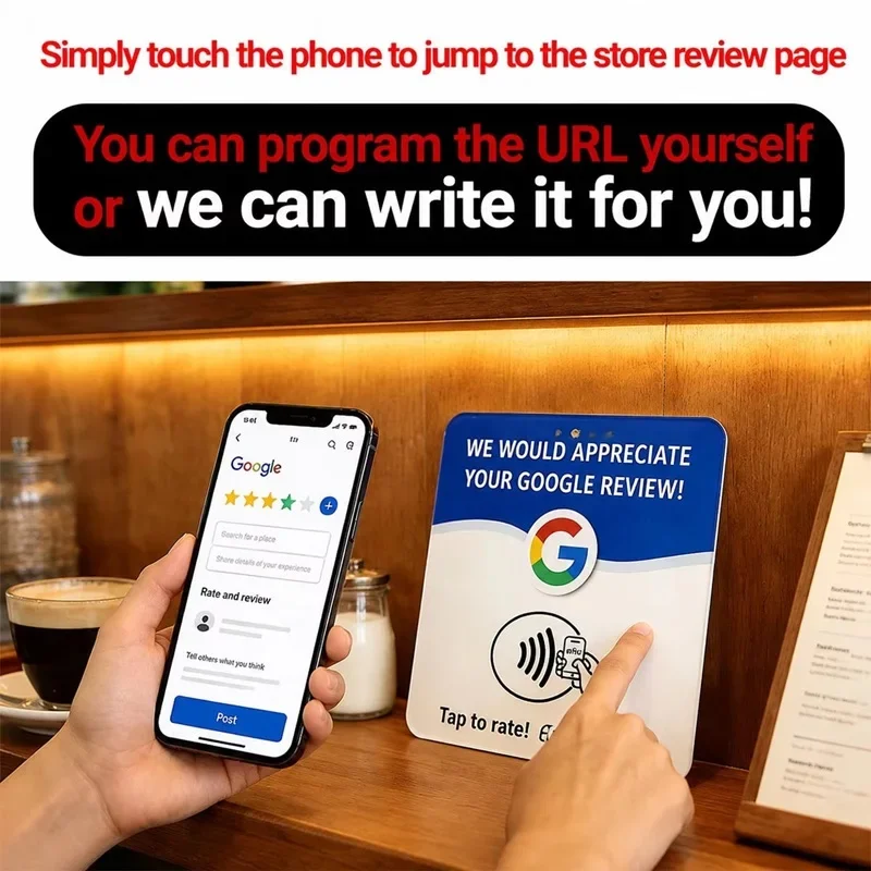 10/20pcs NFC 215 square with adhesive backing, programmable Google evaluation card, NFC desktop station, 13.56MHz, editable card