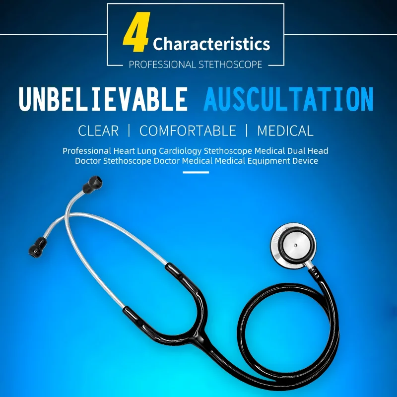 JUSTLANG سماعة الطبيب الطبية المهنية الطبيب المزدوج رئيس منظار الصوت القلب الرئة معدات أمراض القلب طالب ممرضة #1