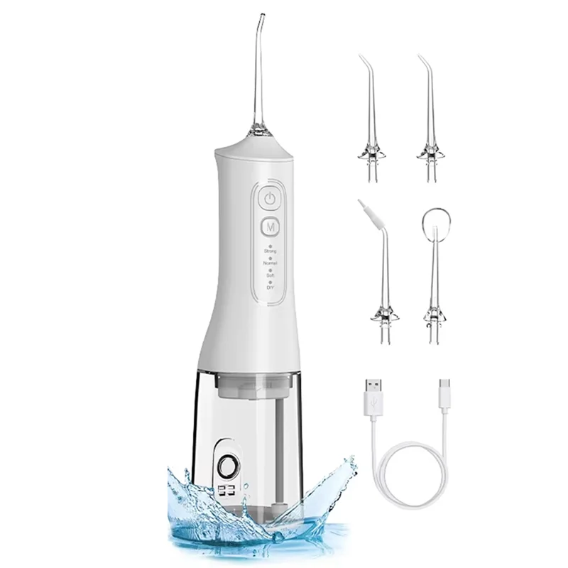

L6 Water Flosser Teeth Pick- 4 Modes Cordless Oral Irrigator 300ML Rechargeable IPX7 Waterproof Powerful Batter
